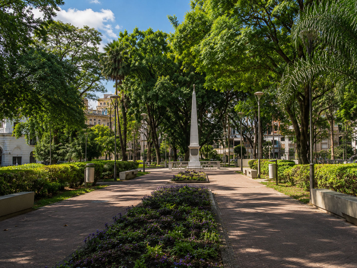 Plaza San Martín en Barrio Sur de San Miguel de Tucumán